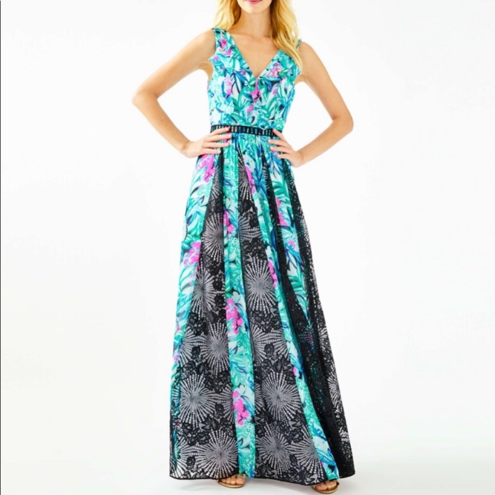 Lilly Pulitzer Janette Maxi Unicorn size 14